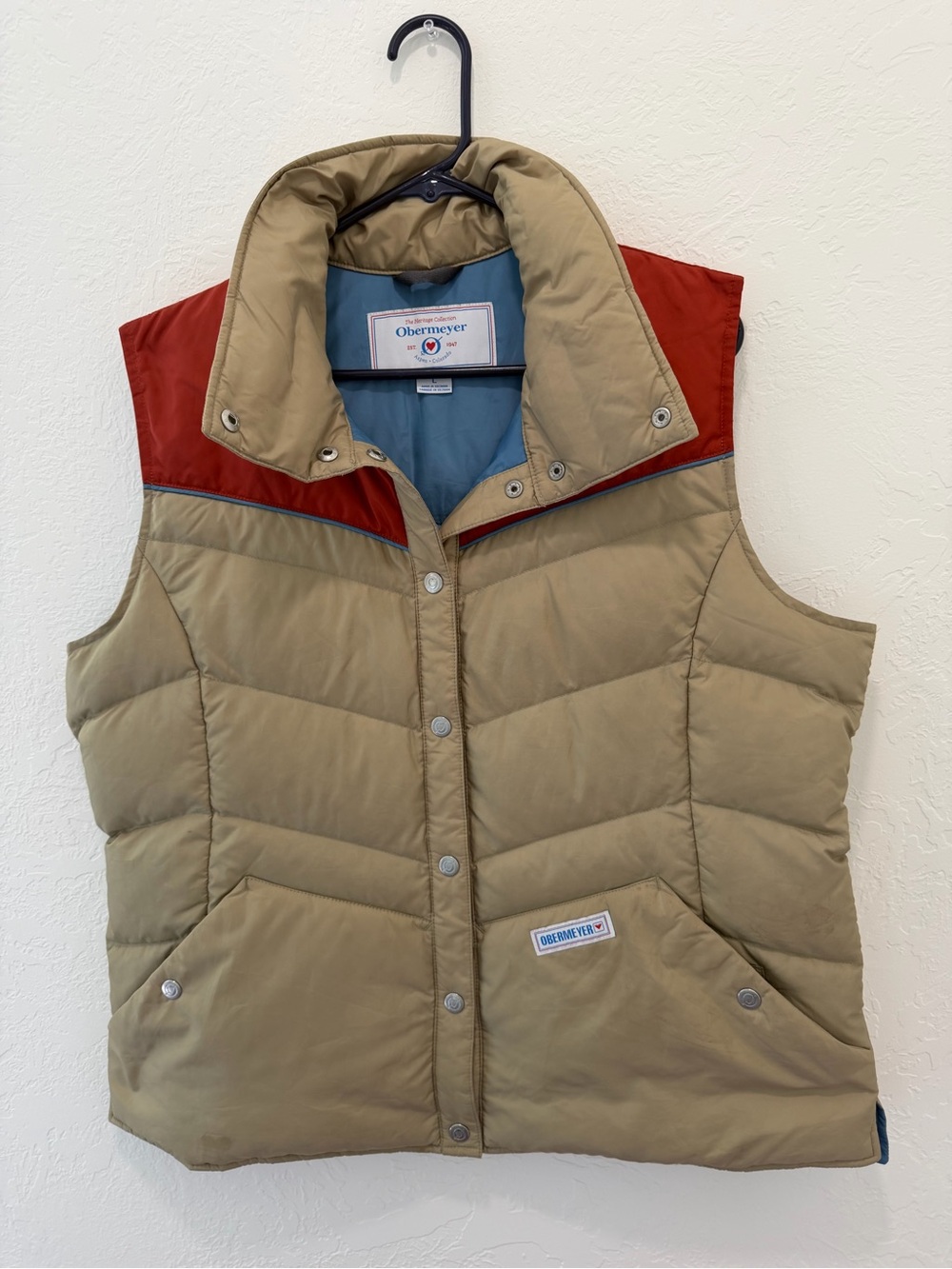 Obermeyer Heritage Women’s Snap Front Vest, Size Large